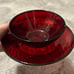 Set of Vintage Cristal D’Arques-Durand Antique Ruby Plates and Bowls - 10 Pieces