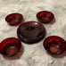 Set of Vintage Cristal D’Arques-Durand Antique Ruby Plates and Bowls - 10 Pieces