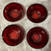 Set of Vintage Cristal D’Arques-Durand Antique Ruby Plates and Bowls - 10 Pieces