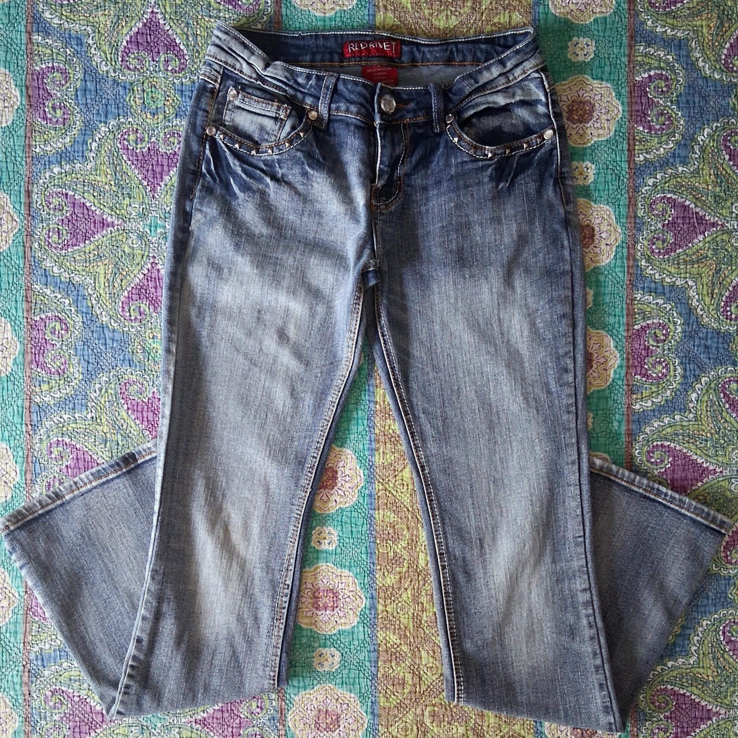 Red Rivet Denim Jeans size 9