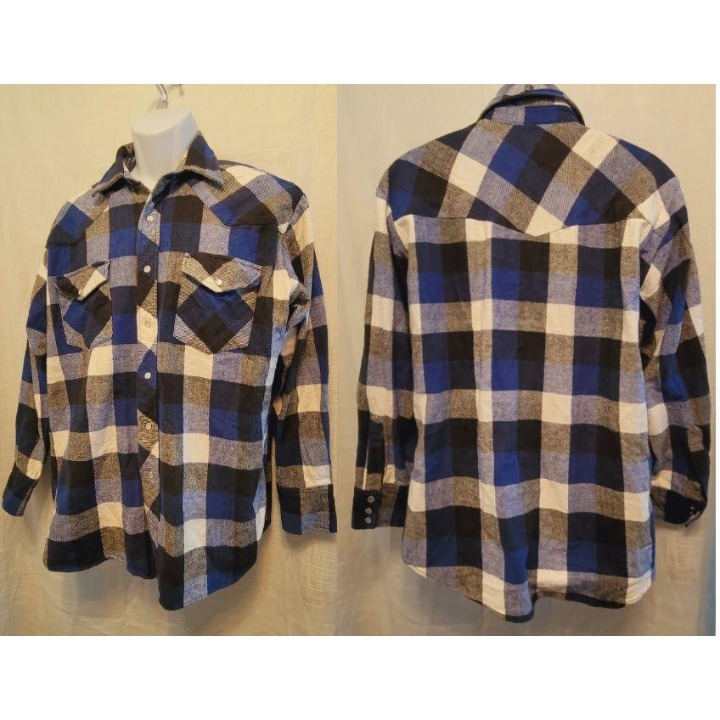 Vintage Big Mac Flannel Blue/White/Black