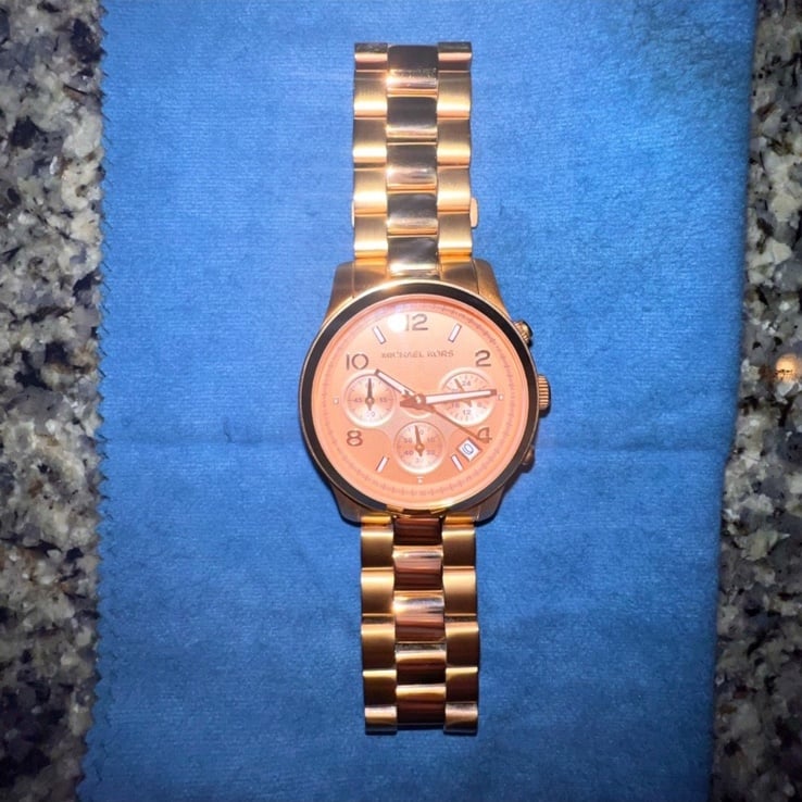 Michael Kors Women’s Runway Chronograph Rose Gold Stainless Steel Watch, 34mm