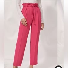 Aritzia NWT Wilfred draw string paper bag Alto pants sz M in electron fuchsia