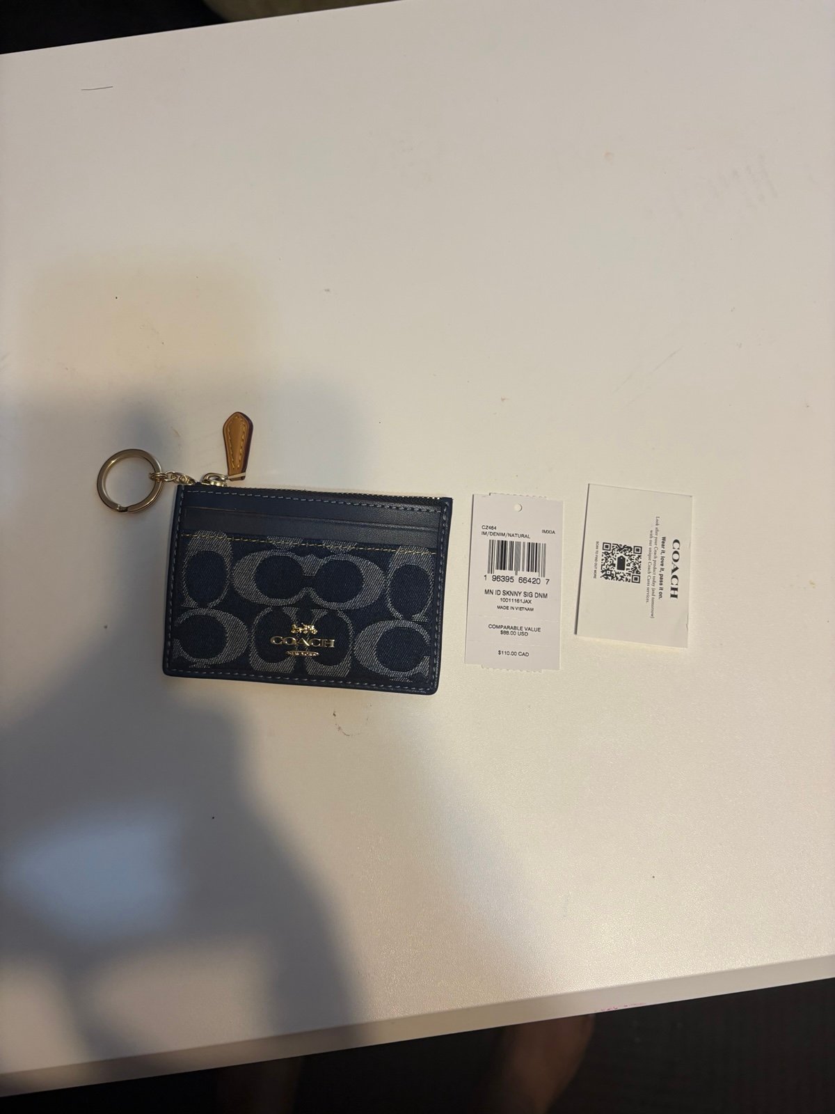 Coach Mini Skinny ID Cardcase Wallet | Signature Denim