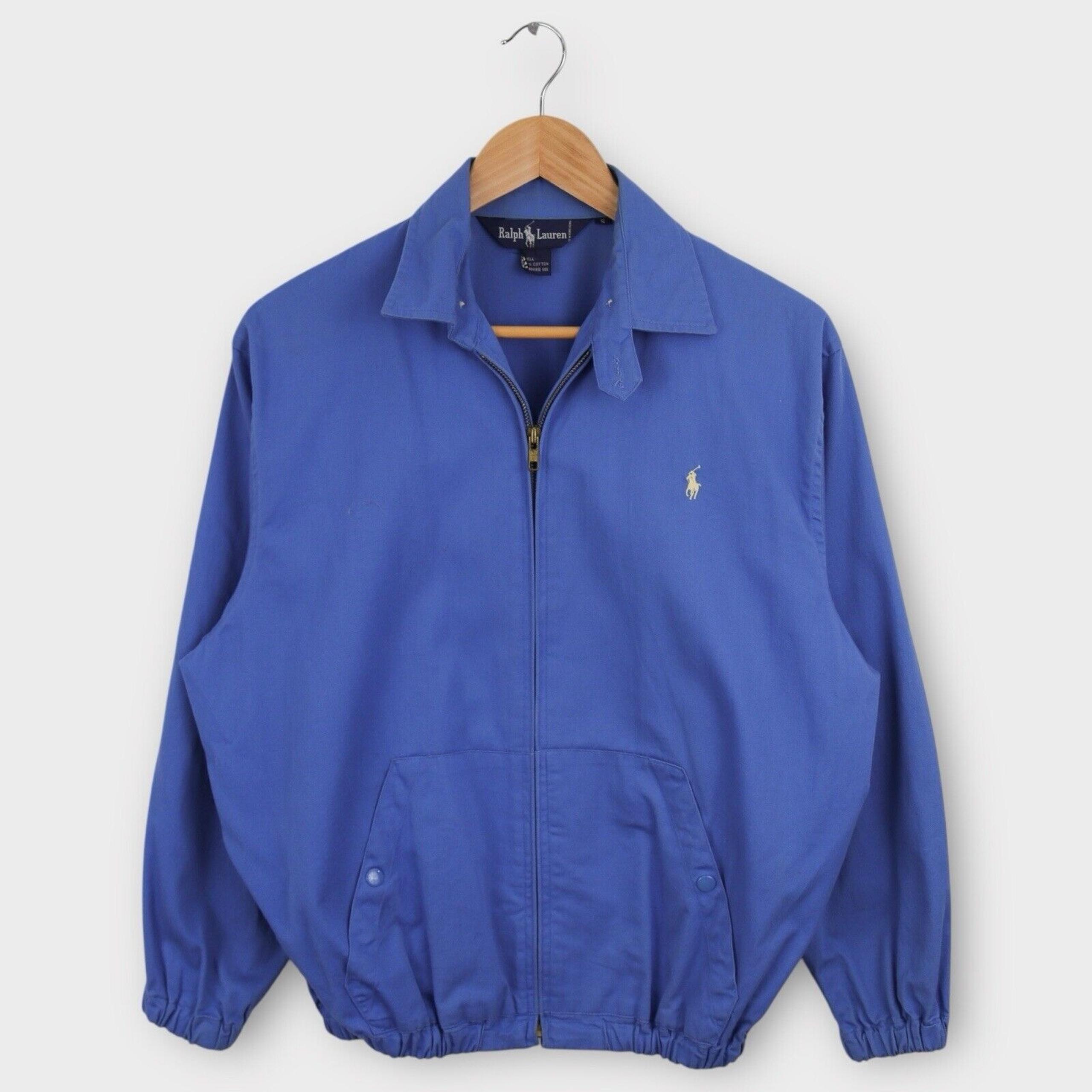 Vintage 80s Polo Ralph Lauren Harrington Jacket Men Size Small Blue