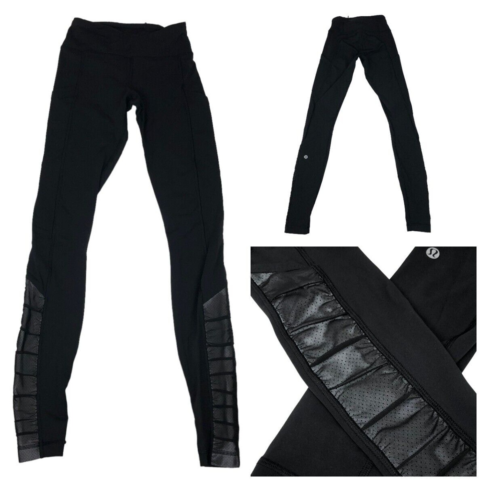 Lululemon Speed Tight Luxtreme Reflective Dots Mesh Leggings Full Length Size 2