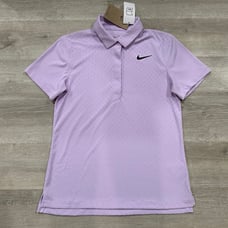 Q61 NWT Nike Women's Dri-FIT ADV Tour Jacquard Purple Golf Polo Shirt S Small