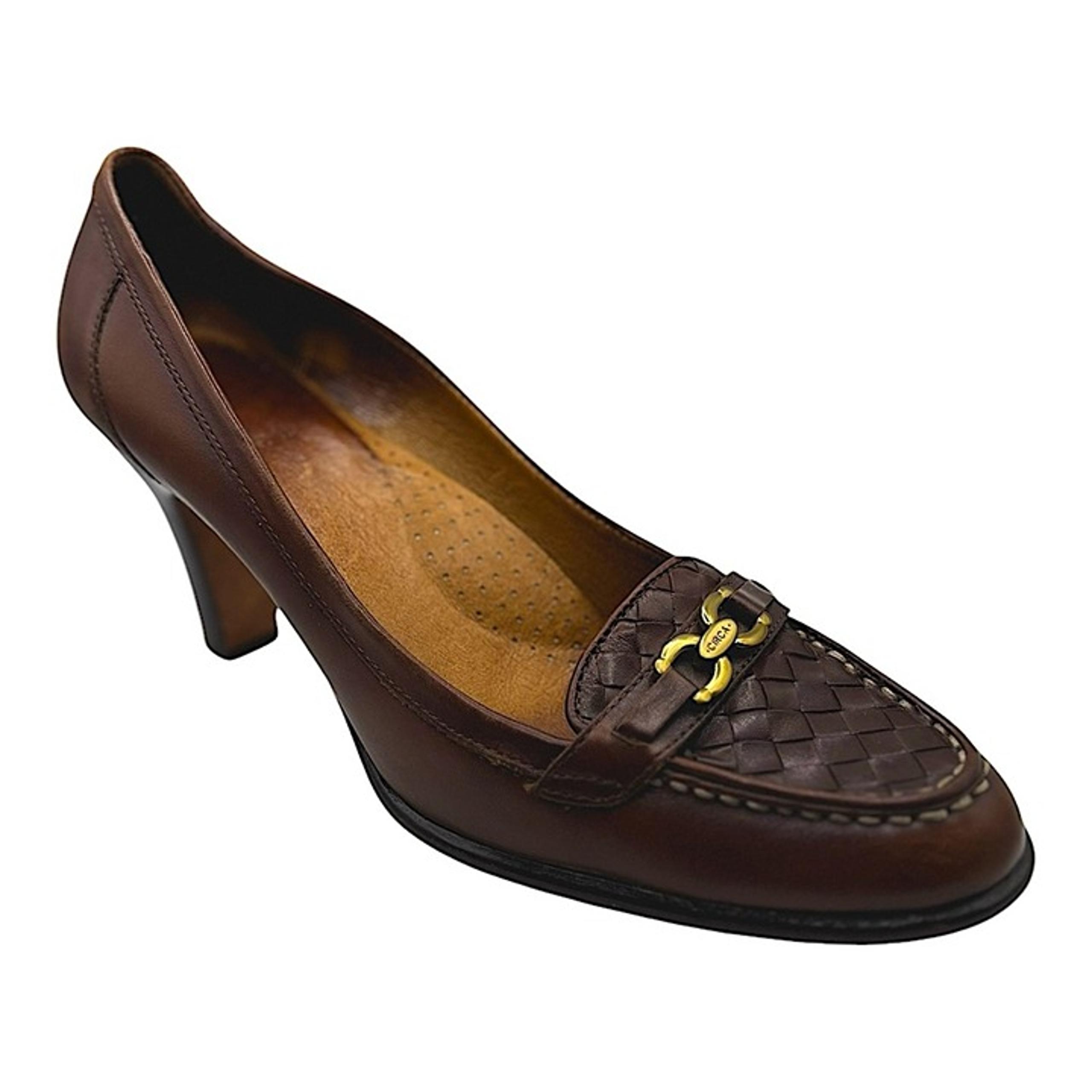 Joan & David Brown Leather Pumps Size 9.5 Heels Women’s Classic Heels