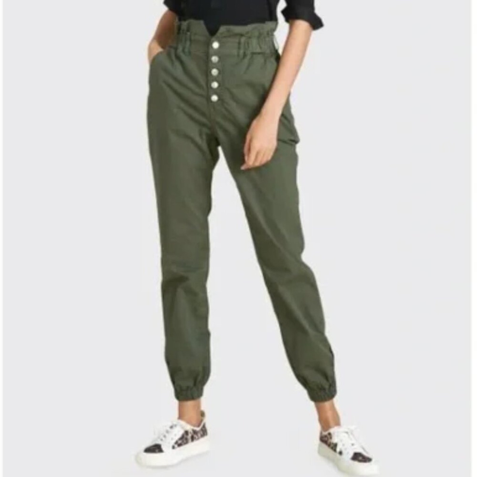 Veronica Beard Women's Tedi Paperbag Waist Jogger Pant Size 10 / 30