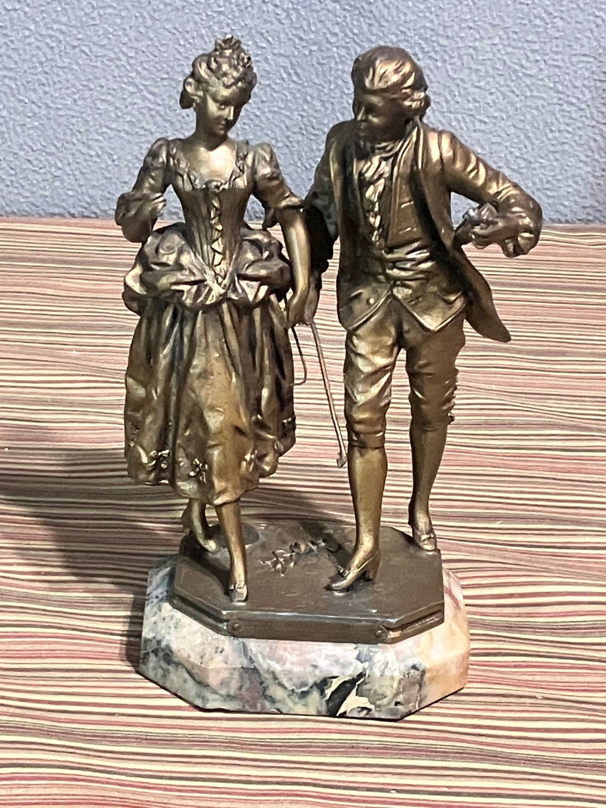 Earnest Rancoulet Lecon De Danse bronze sculpture