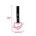 NEW 2PCS SPACE HEART PINK JDM TSURIKAWA RING Black Handle Strap Drift Charm