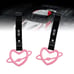 NEW 2PCS SPACE HEART PINK JDM TSURIKAWA RING Black Handle Strap Drift Charm