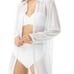 Carmen Marc Valvo Tie Front Cover-Up Shirt. Large