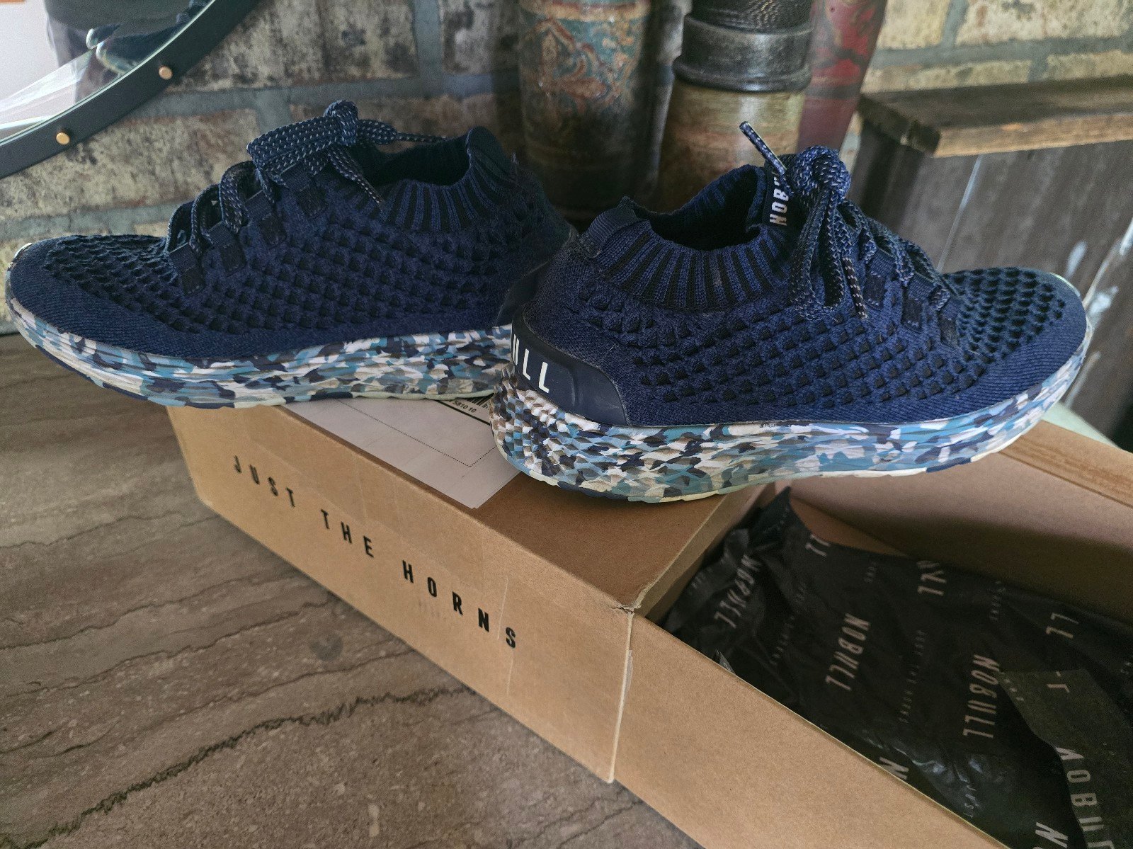 Nobull Ocean Knit Runner w/ Blue Camo, Womens US 8.5