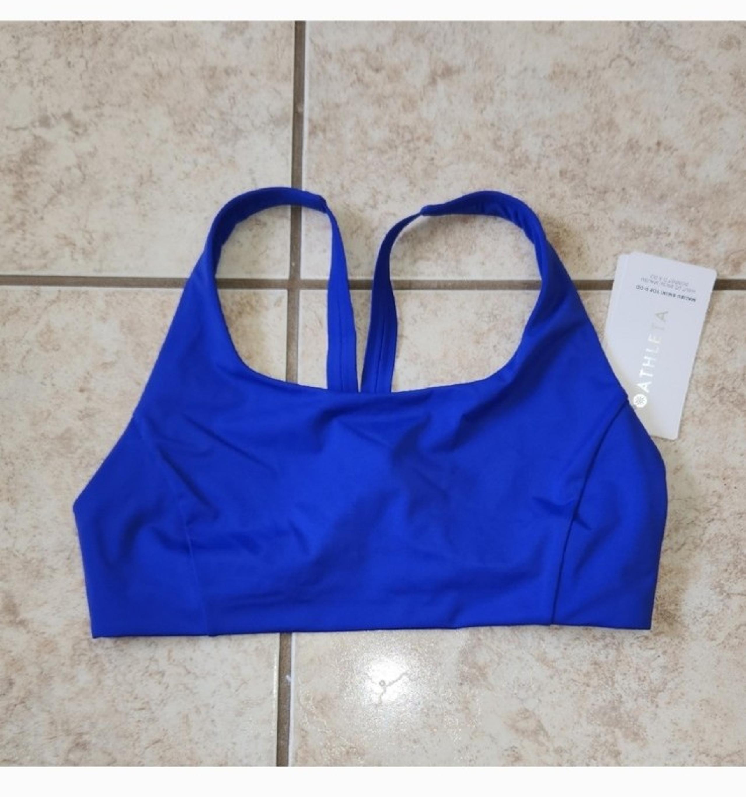 NWT Womens Athleta Blue Malibu Bikini Top D-DD Size M