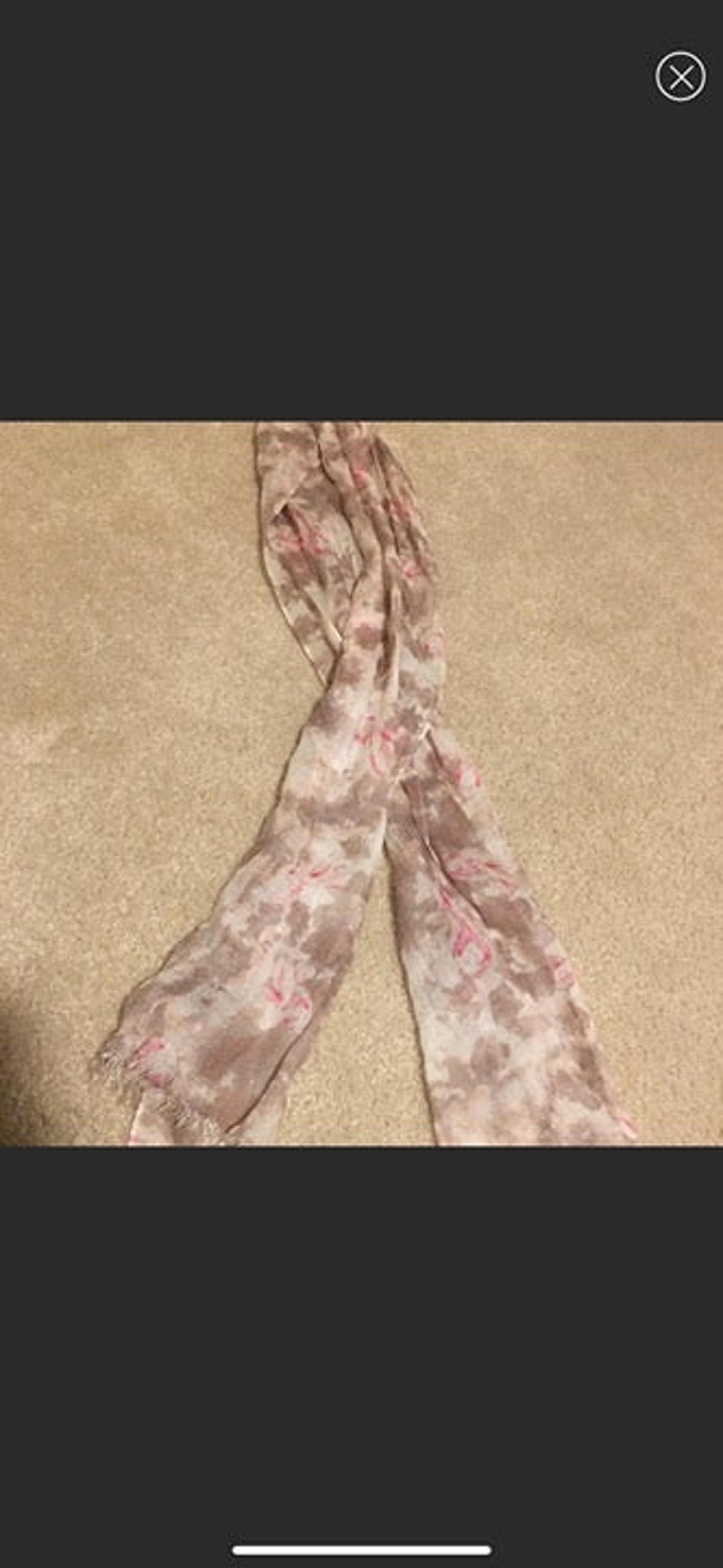 Breast Cancer Awareness Pink & White Scarf