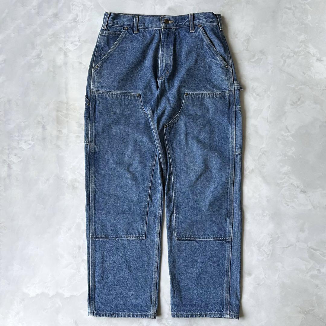 00s USA-made Carhartt double-knee denim pants, size 32x30.