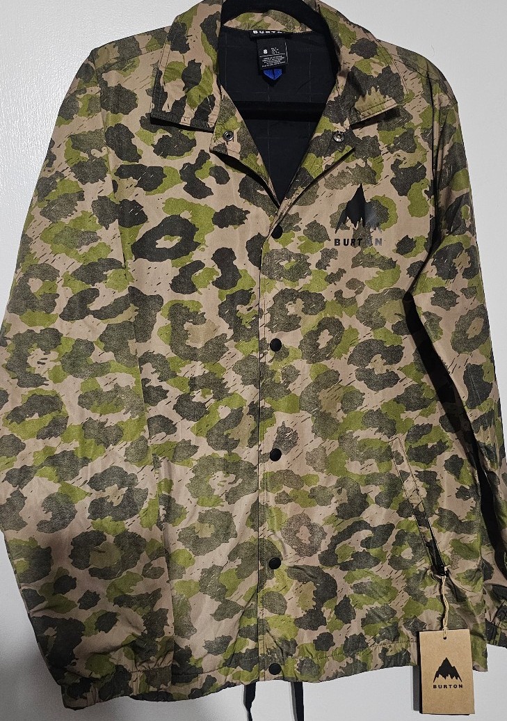 Burton Mens Coaches Jacket Felidae Green Waterproof Size Small New With Tags