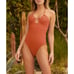 BECCA BY REBECCA VIRTUE Women’s Convertible Halter One Piece Swimsuit Size Large