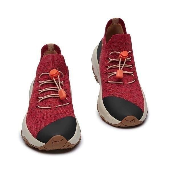 UIN Women's Walking Shoes Non-Slip Comfort Sneaker (Cazorla Dark Red)Size 10.5