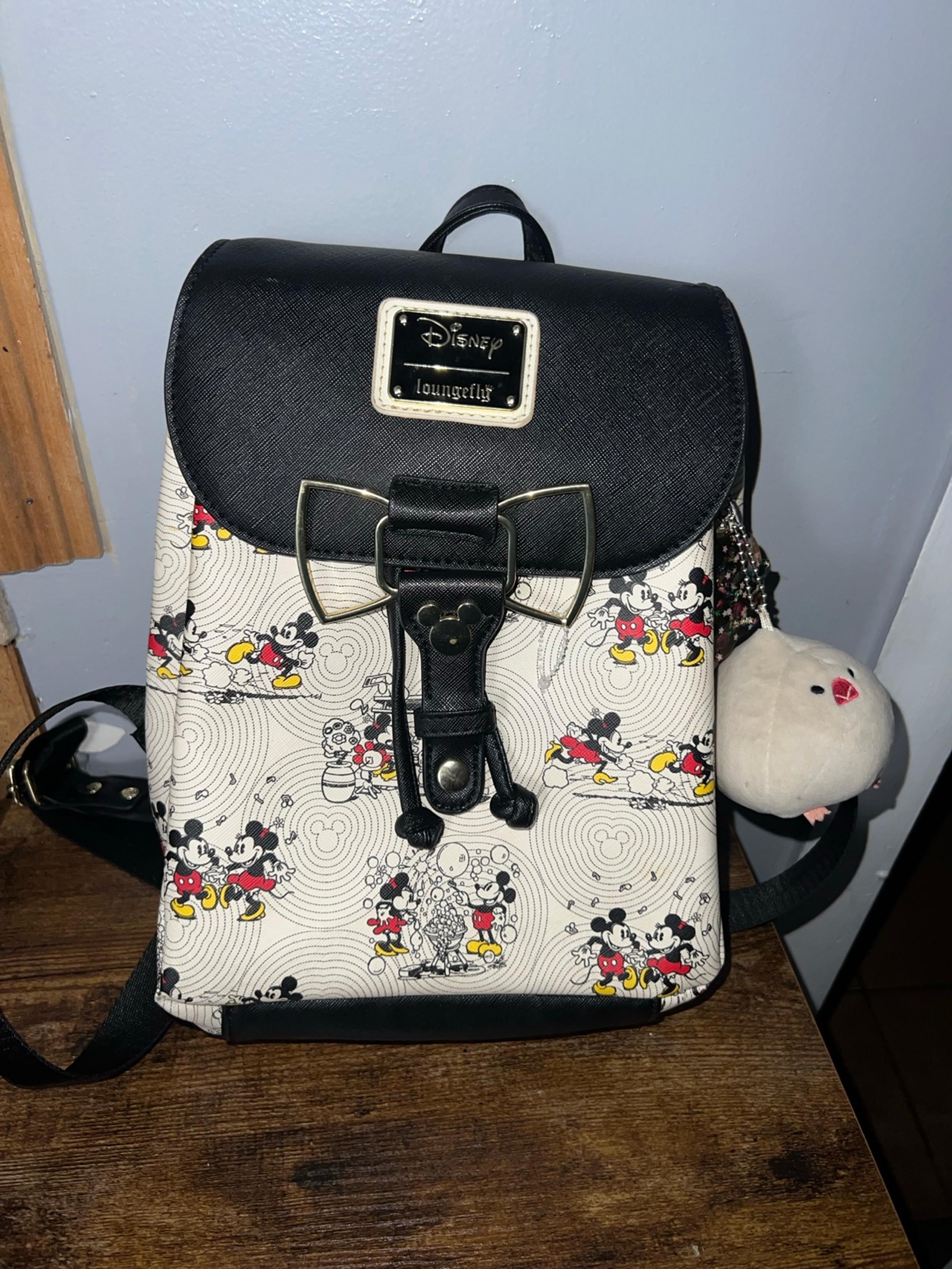 Loungefly Loungefly Disney Mickey & Minnie Mouse GOLD BOW Hardware Backpack Bag