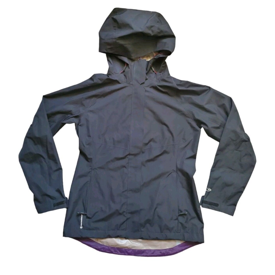 Champion Rain Jacket Women Small Waterproof Breathable Technology Black Hooded