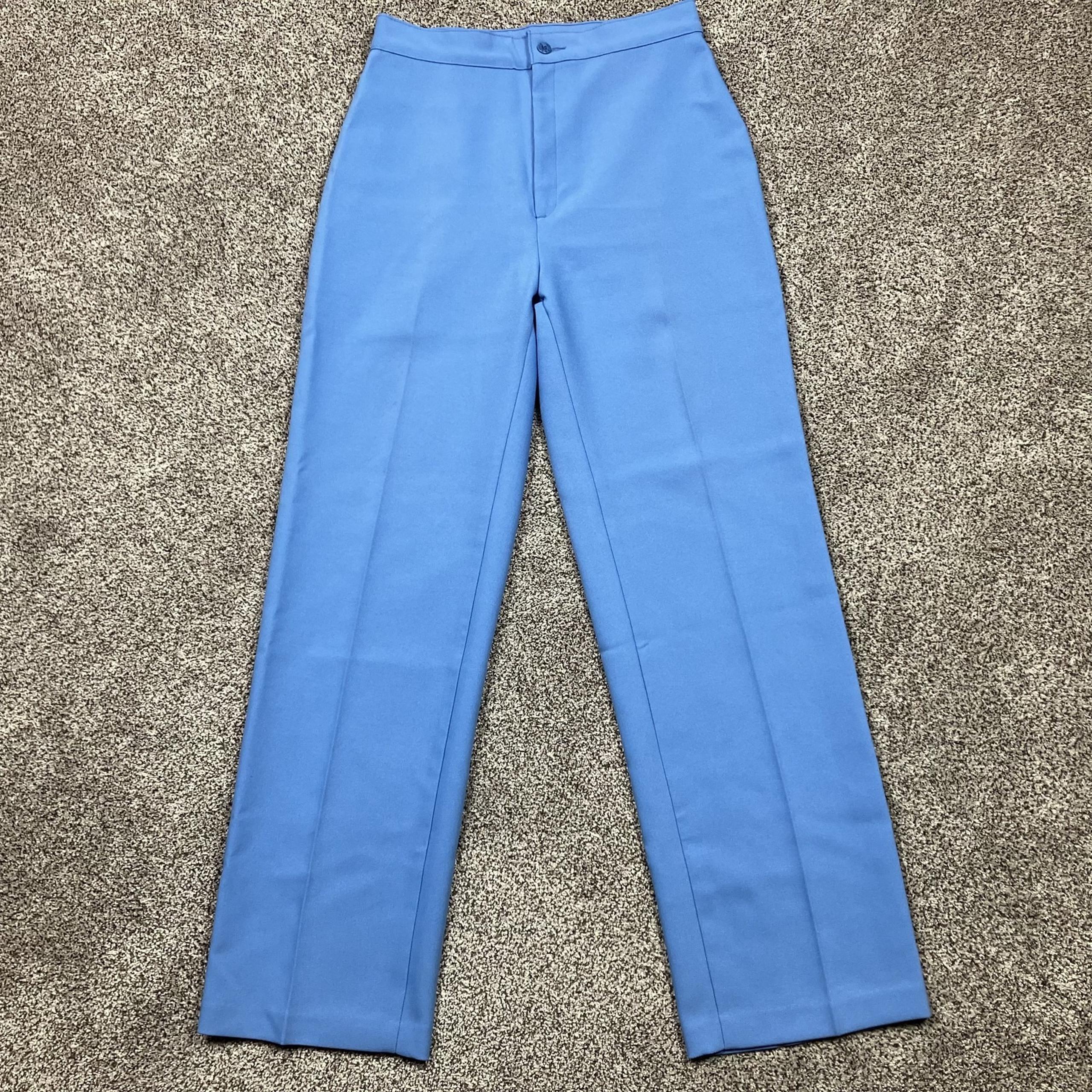 Vintage Levis Pants Womens 14 High Waisted Poly Blend Dress Trousers 70s 80s