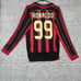 Ronaldinho AC Milan Jersey Mens Small Red Long Sleeve Retro Shirt Soccer Sports