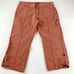 Eddie Bauer Blakely Fit Teracotta Orange Canvas Cargo Capri Pants Womens Size 6