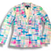 Lauren Ralph Lauren Patchwork Plaid Pastel Print Blazer Women’s Size Small 90s