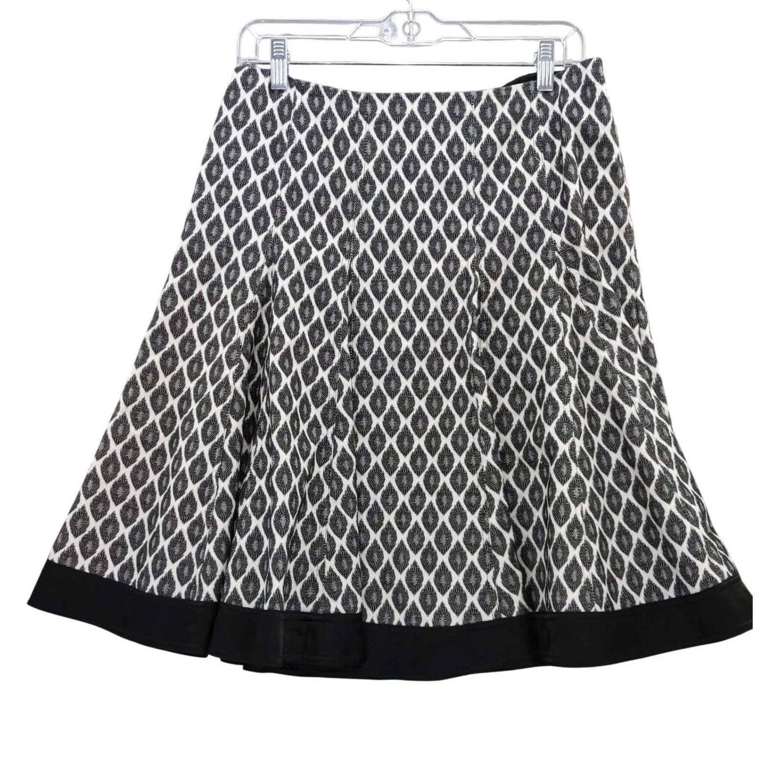 Nanette Lepore Flute Skirt Fit & Flare Peacock Weave Lined Size 6 NWT