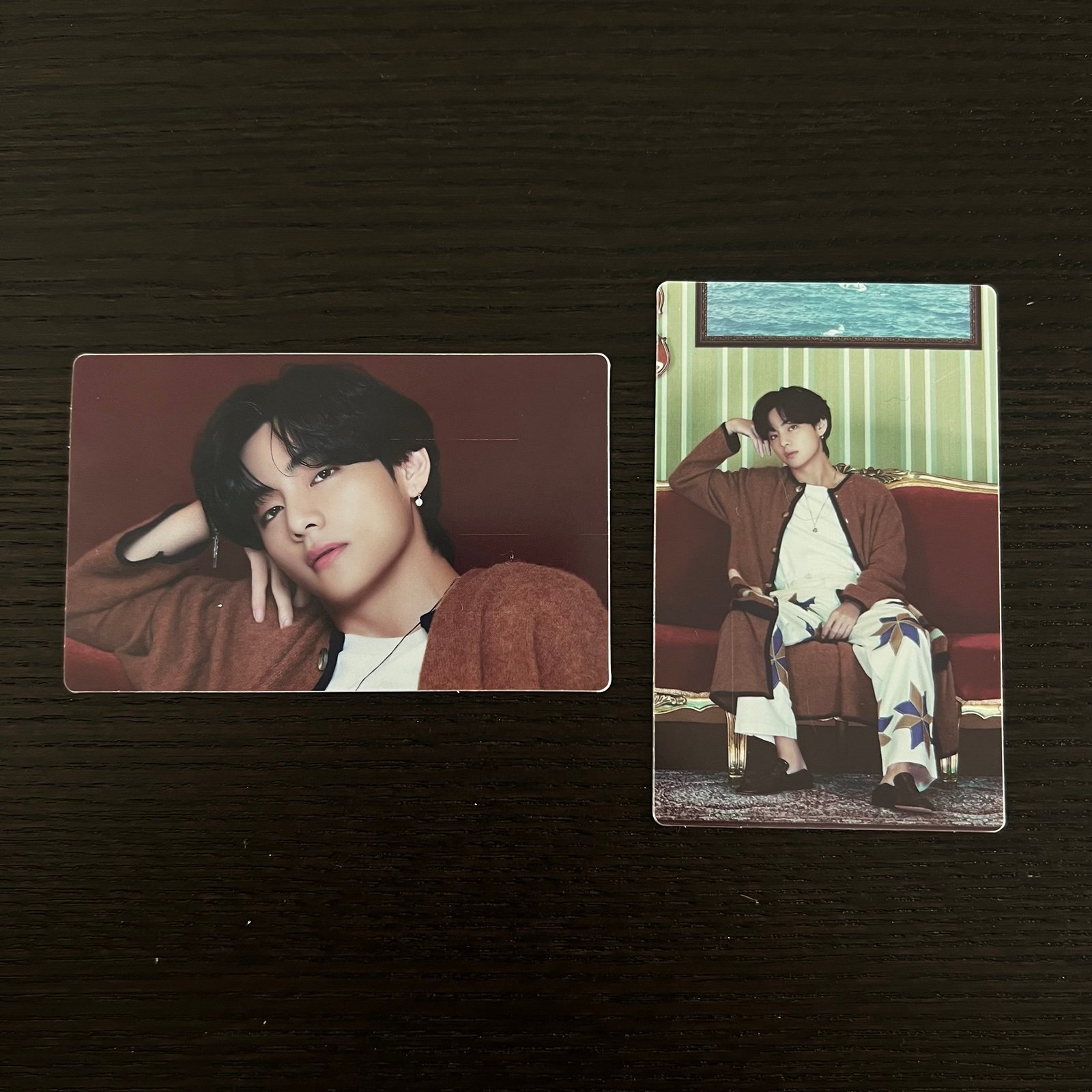 bts v be horizontal and vertical photocards