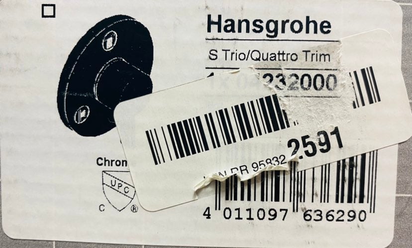 hansgrohe Ecostat Modern 1-Handle 4-inch Wide Diverter Valve Trim Only in Chrome