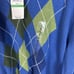 Lyle & Scott Men's 100% Combed Cotton V-Neck Sweater Blue/Green Argyle • Large