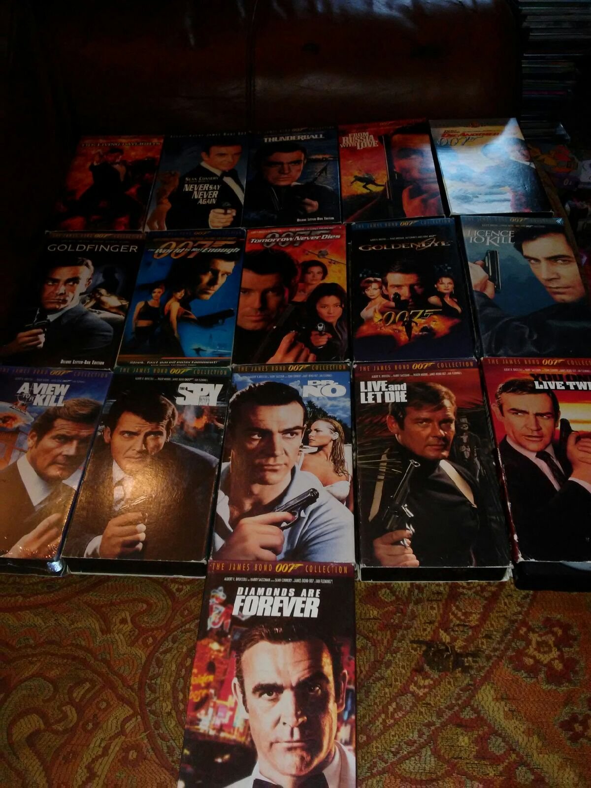 HUGE James Bond 16-VHS Video Collection