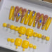 Yellow Press on nails and toes set
