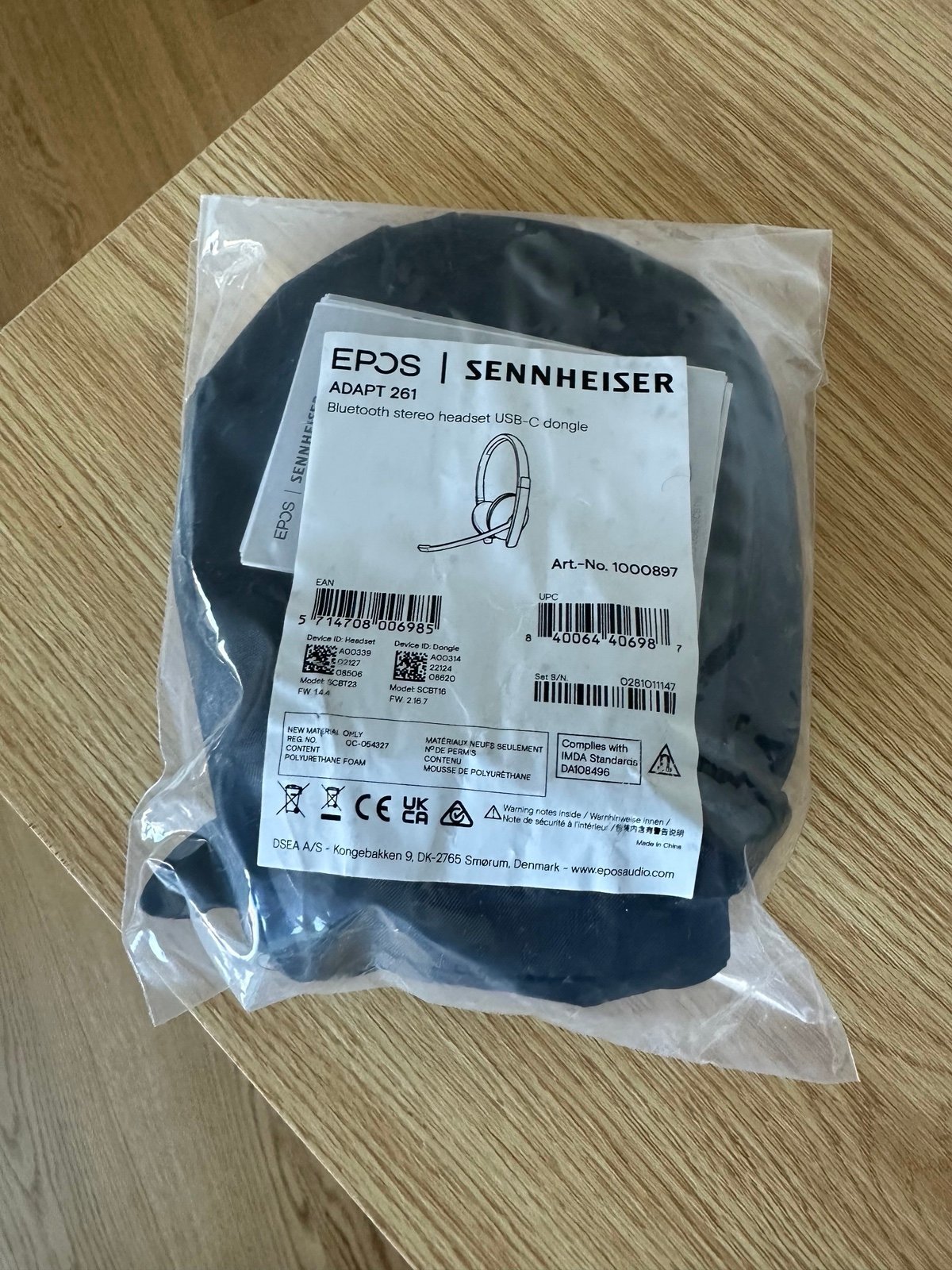 Sennheiser EPOS Adapt 261 Bluetooth Headset USB-C