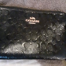 Coach black wallets for women