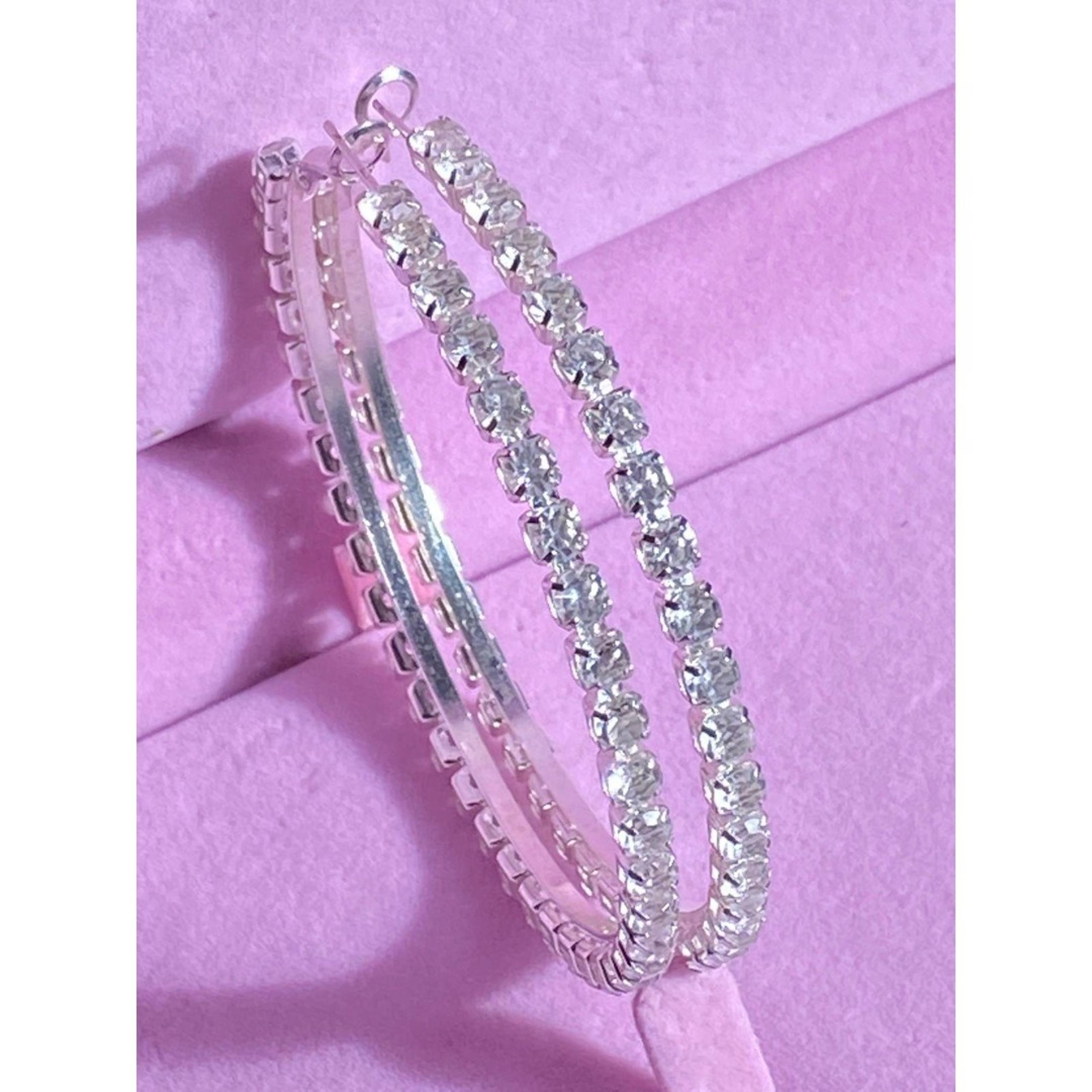 Iced Out Dainty Crystal Hoop Earrings