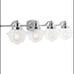 Orleans 35.75 in. 4-Light Chrome Iron/Glass LED Vanity Light