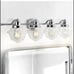 Orleans 35.75 in. 4-Light Chrome Iron/Glass LED Vanity Light