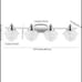 Orleans 35.75 in. 4-Light Chrome Iron/Glass LED Vanity Light