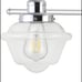 Orleans 35.75 in. 4-Light Chrome Iron/Glass LED Vanity Light