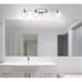 Orleans 35.75 in. 4-Light Chrome Iron/Glass LED Vanity Light