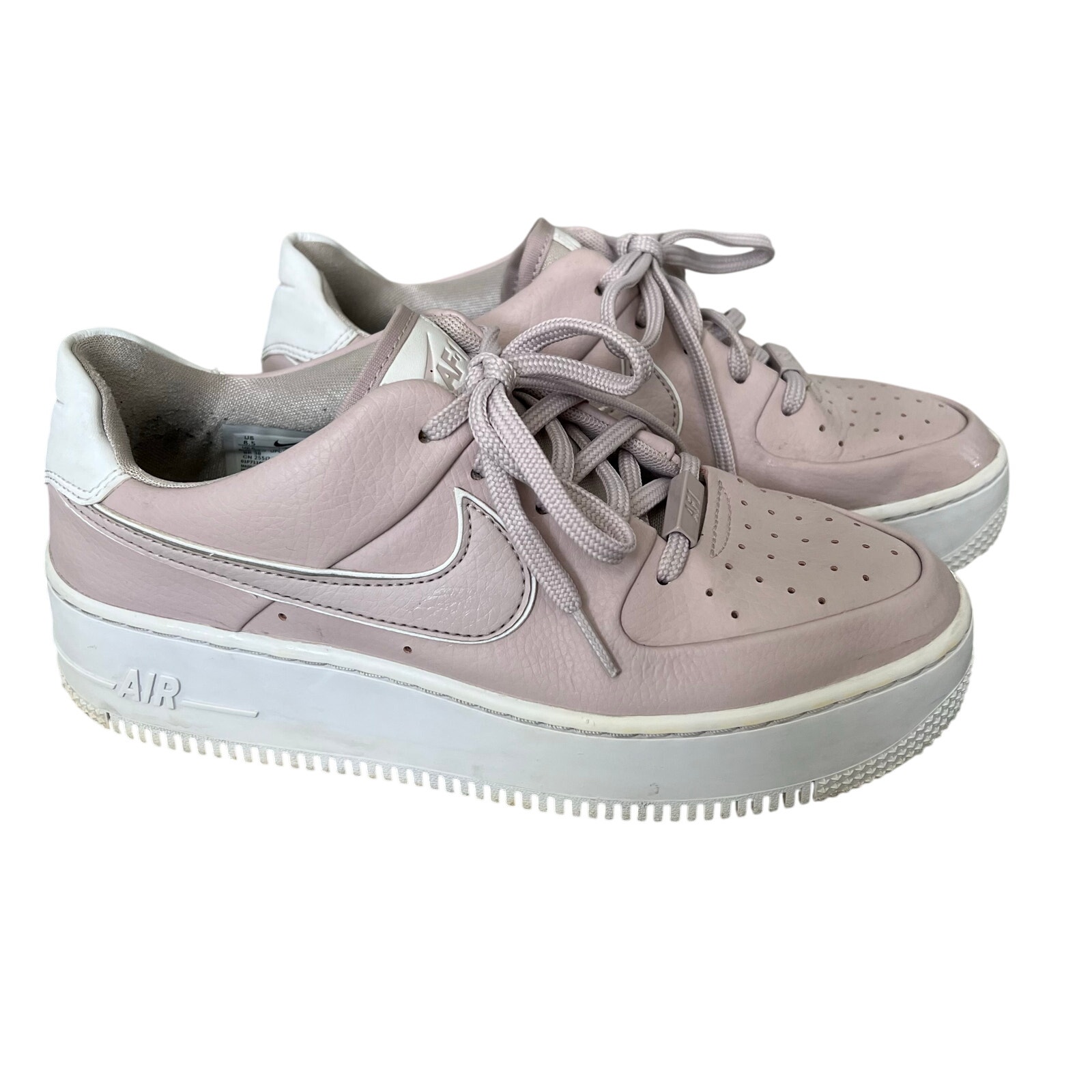 Nike Air Force 1 Sage Low Platinum Violet Lace Up Sneaker Womens 8.5 Streetwear