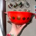 Vintage glasbake coin chip bowl