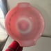 Vintage glasbake coin chip bowl