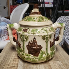 Vintage Two handled Vintage Cookie Jar