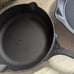 2 cast iron pans