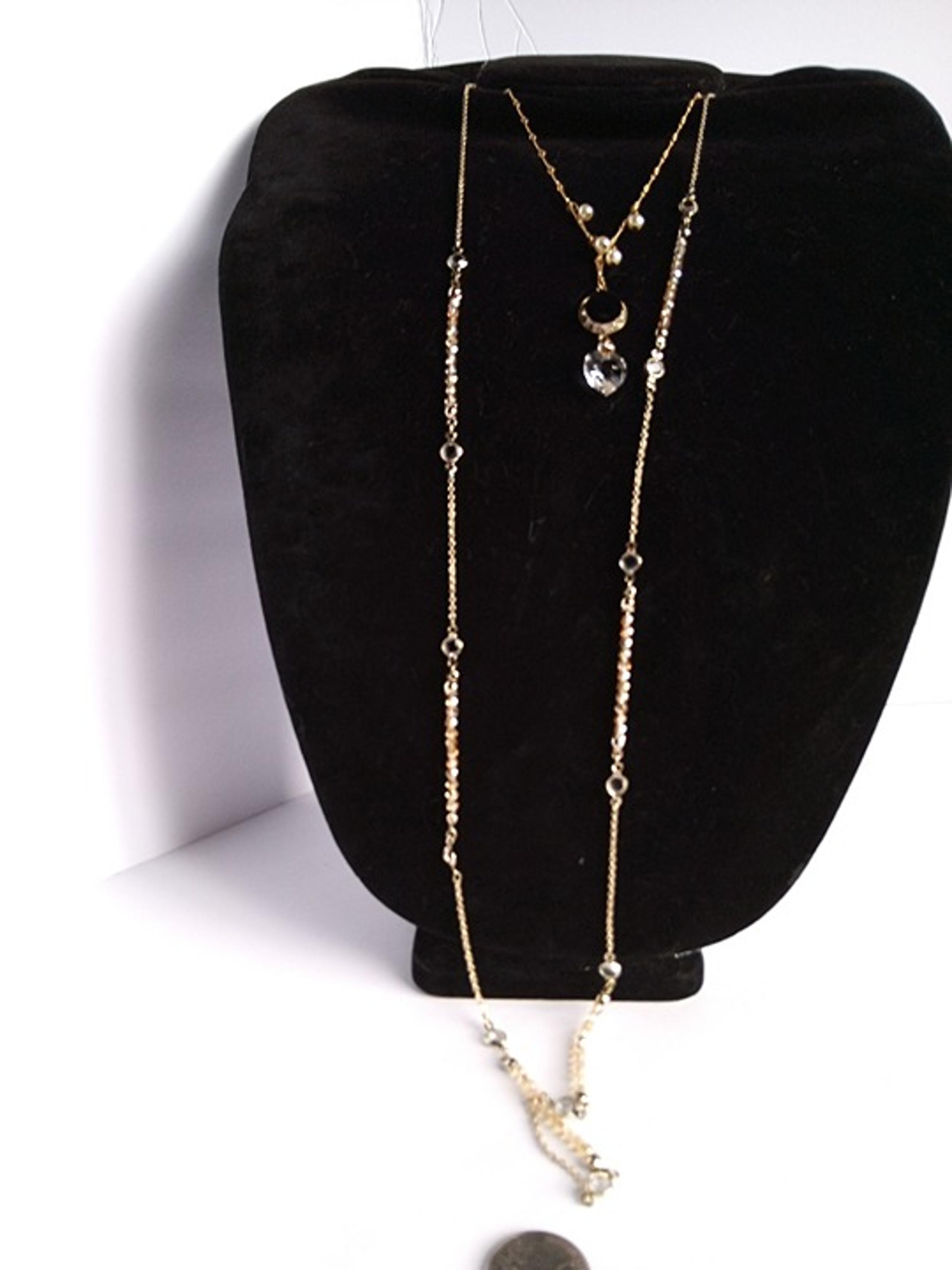 Lot of Two Vintage Gold Tone Necklaces- Signed!!